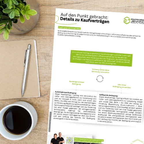 Erhalten Sie eine kompakte Zusammenfassung der wichtigsten Informationen zum EEW-Förderprogramm. Diese PDF bietet Ihnen eine schnelle Orientierung über förderfähige Maßnahmen, Zielgruppen und Förderhöhen.  Ideal zur Integration in Vertriebsunterlagen, Beratungsprozesse oder als Infomaterial für Kunden, die von Energieeffizienz-Förderungen profitieren möchten.
